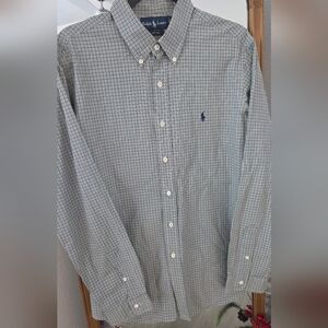 Polo by Ralph Lauren Men's Blue Checkered Shirt